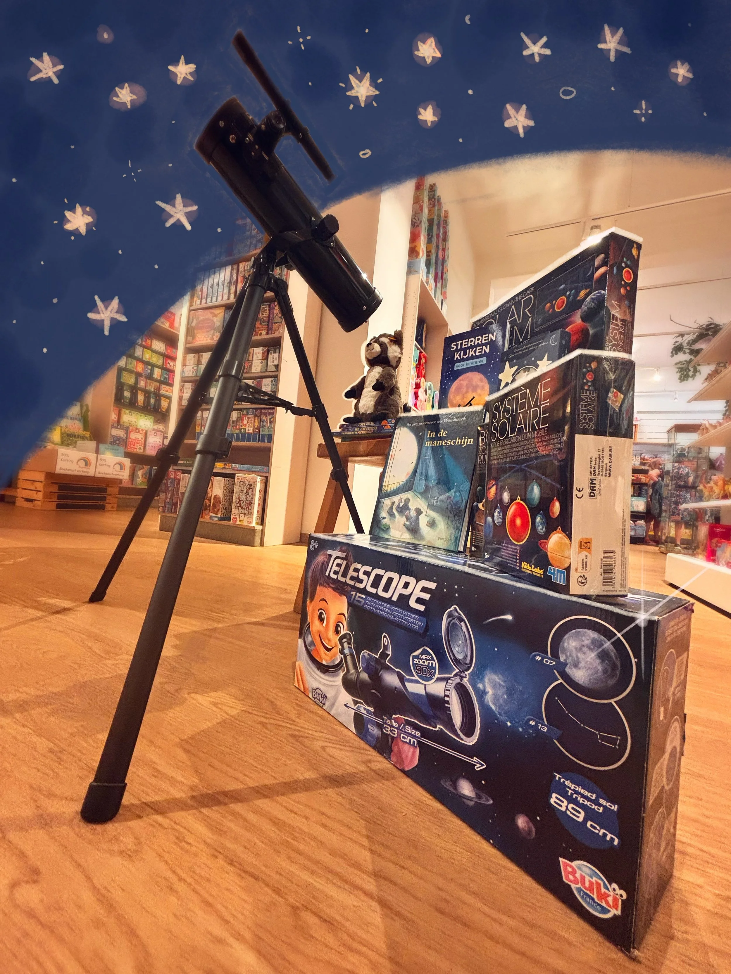 🌙 Hebben jullie na de zonsverduistering ook zoveel zin om de ruimte verder te ontdekken? 

Wij hebben daar mooi speelgoed voor 💫!

#deregenboog #nijmegen #speelgoed #sterren #ruimte