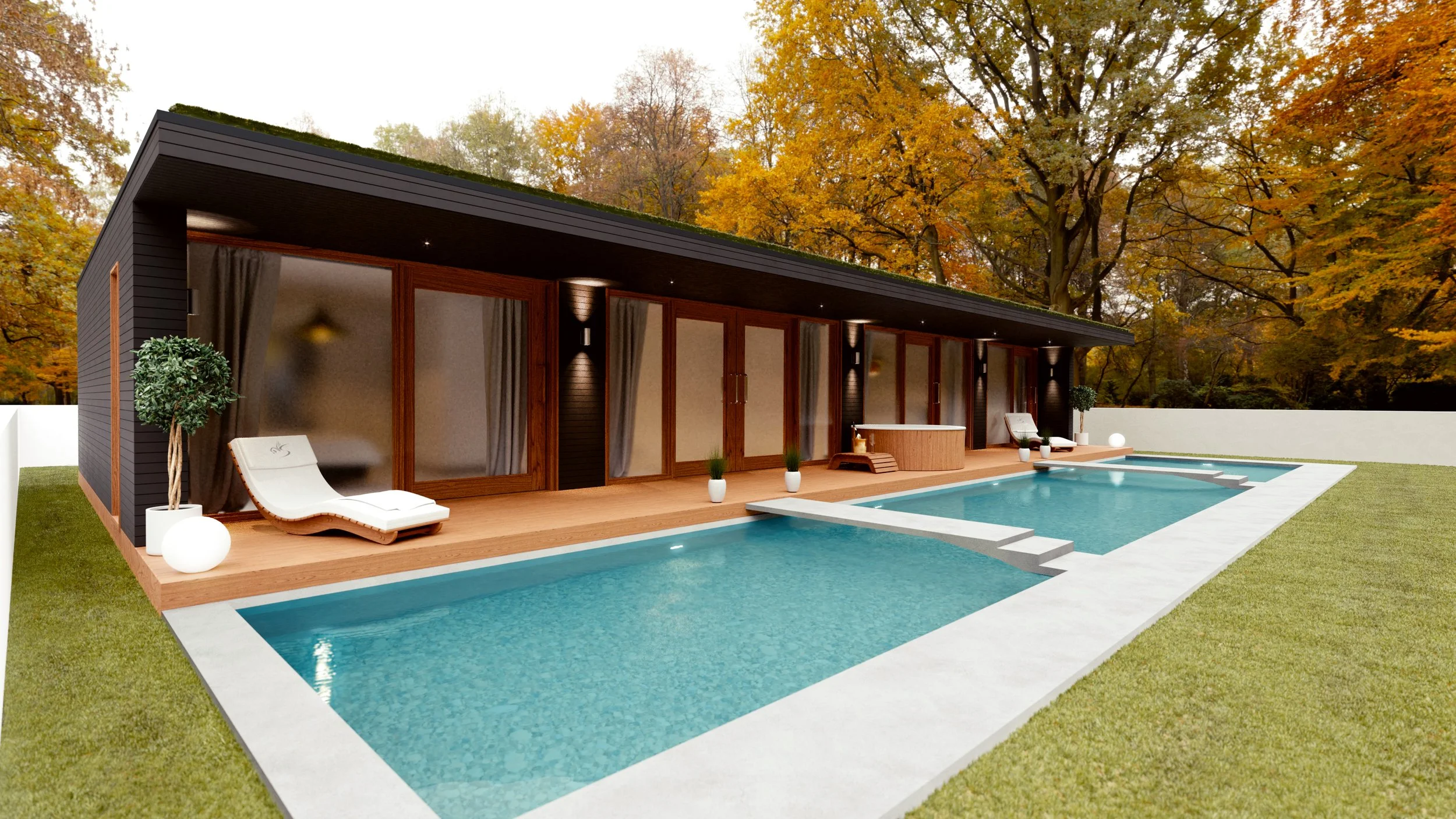 Viktor Barnards Signature Lodges Render in the Forest