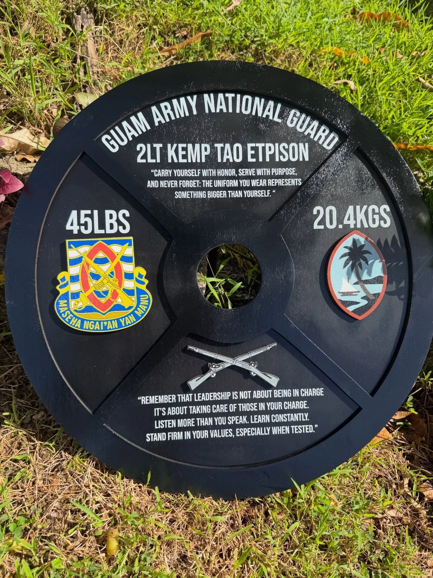 20&rdquo; Weight Plate award, direct printed text and badges!

We love attempting to build your ideas, so don&rsquo;t be shy!
#hafaadai #madeinguam #671 #guam