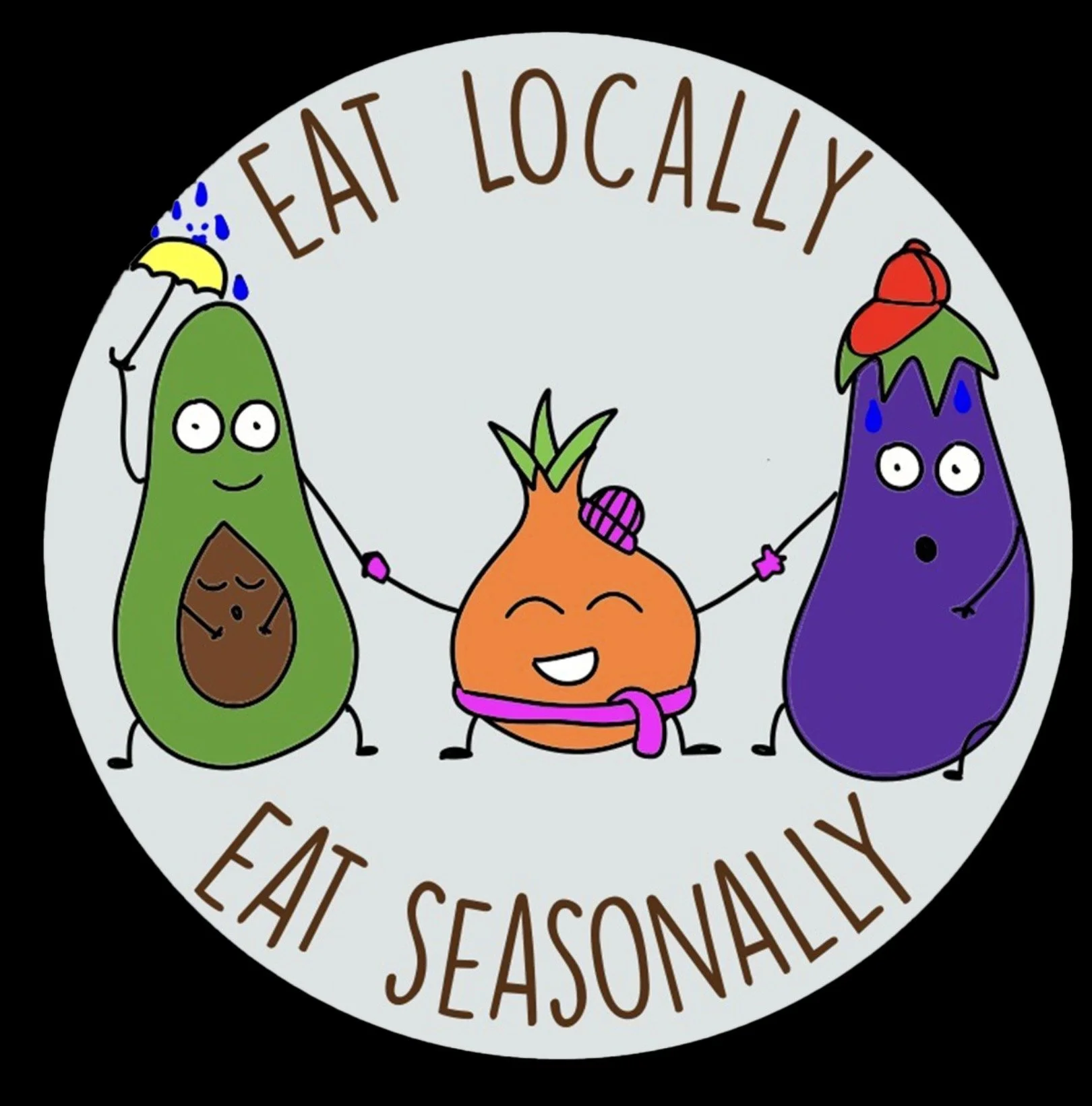 Eat Locally Eat Seasonally Sticker