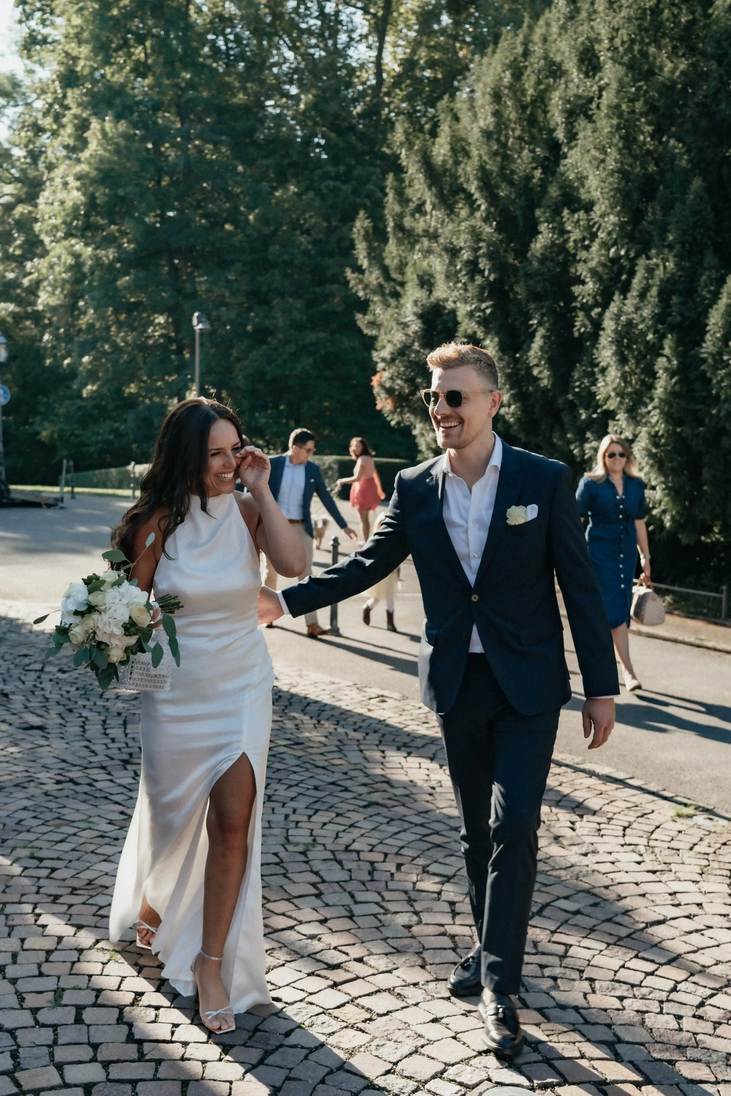 Emotional moment between Couple before wedding ceremony by photographer Jessica Di Salvo, Bad Homburg, Germany.