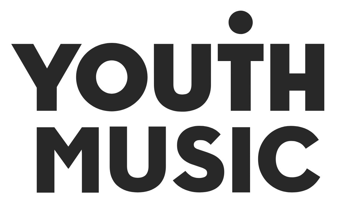 Bold black text reading 'YOUTH MUSIC' with a dot above the letter 'I' in 'YOUTH'