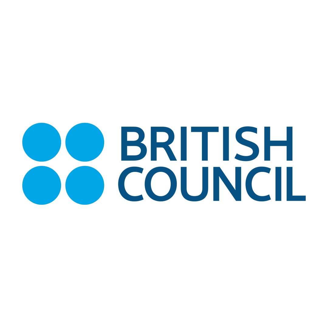 British Council logo with four blue dots arranged in a square and the words 'British Council' in blue text.