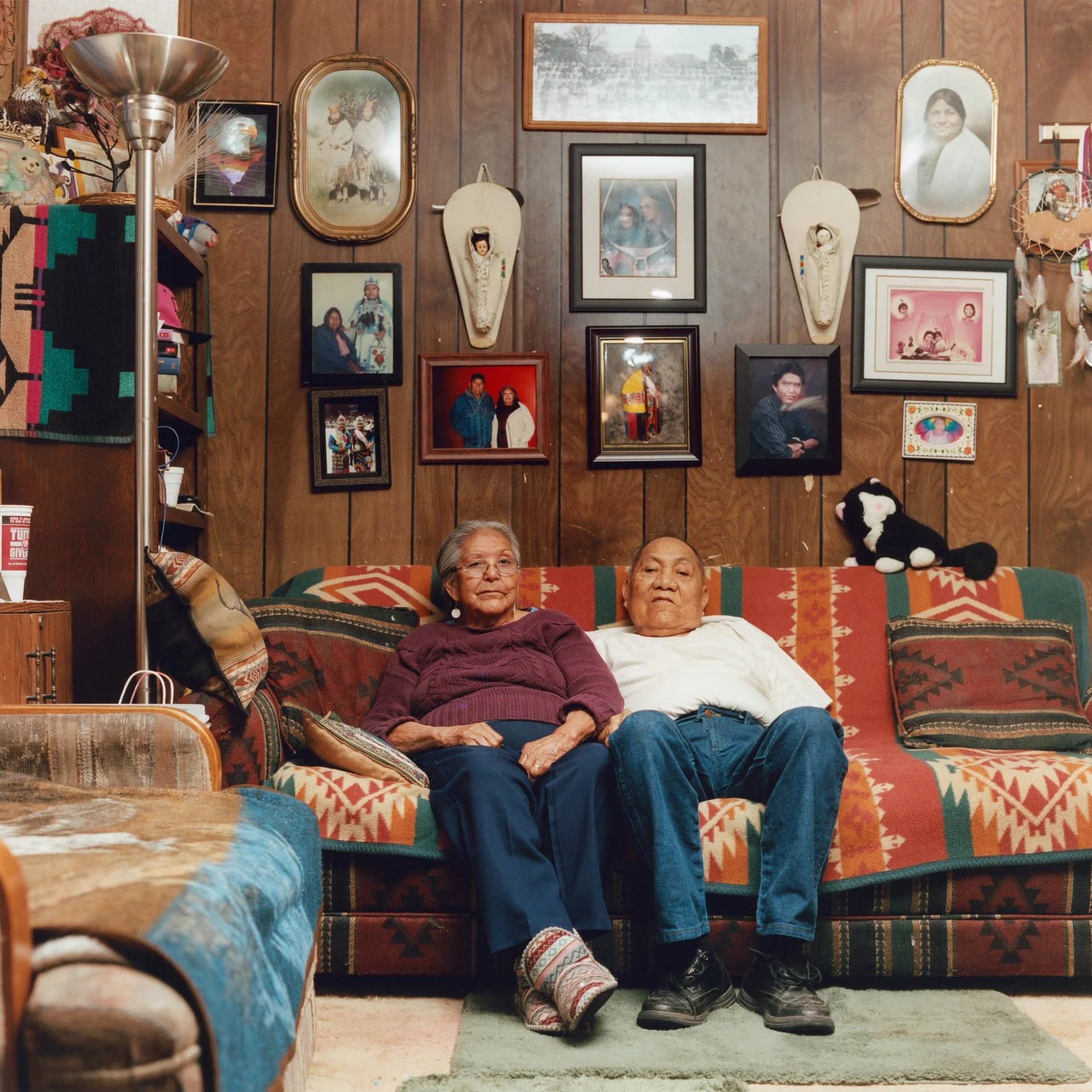This lovely couple, Ula and Tim, belong to the Eastern Shoshone Tribe on the Wind River Indian Reservation in Wyoming. They have been living on the reservation since before the introduction of running water and electricity. The couple raises their gr