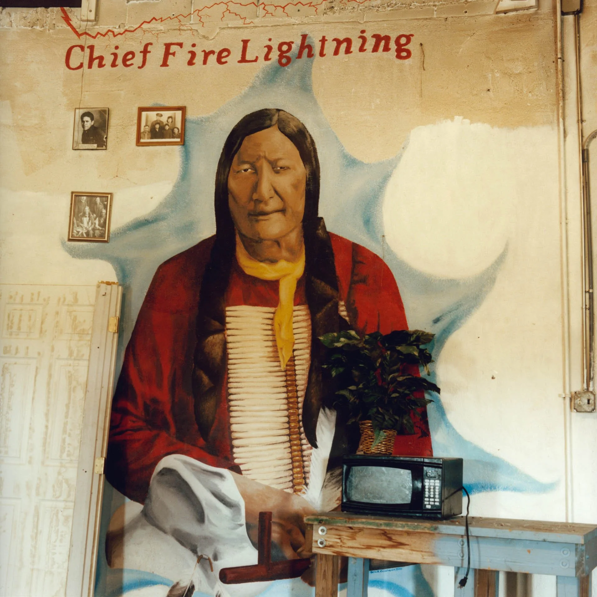 A mural inside the Holocaust Museum at Wounded Knee on the Pine Ridge Indian Reservation.