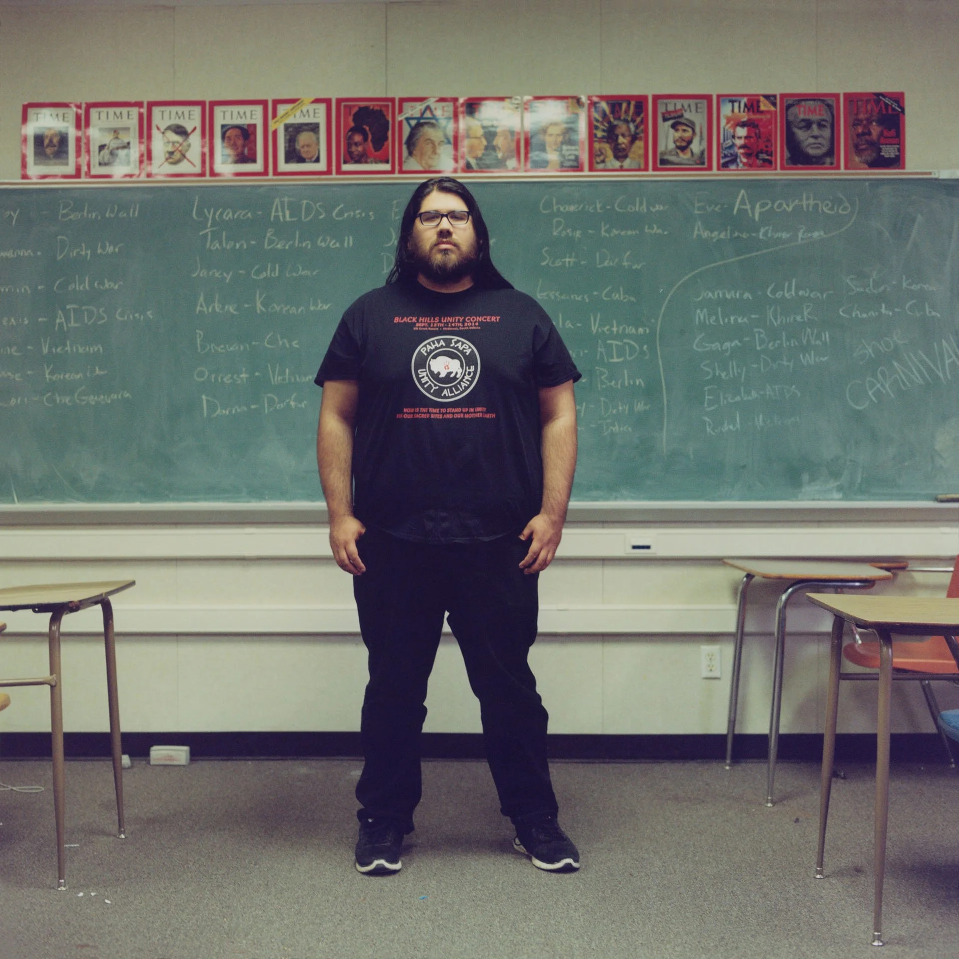 Maka teaches Lakota studies at Red Cloud Indian School on the Pine Ridge Indian Reservation. After traveling the world and teaching English in Japan, he realized his calling was going back to the Indian Reservation to teach his own people & inspire k