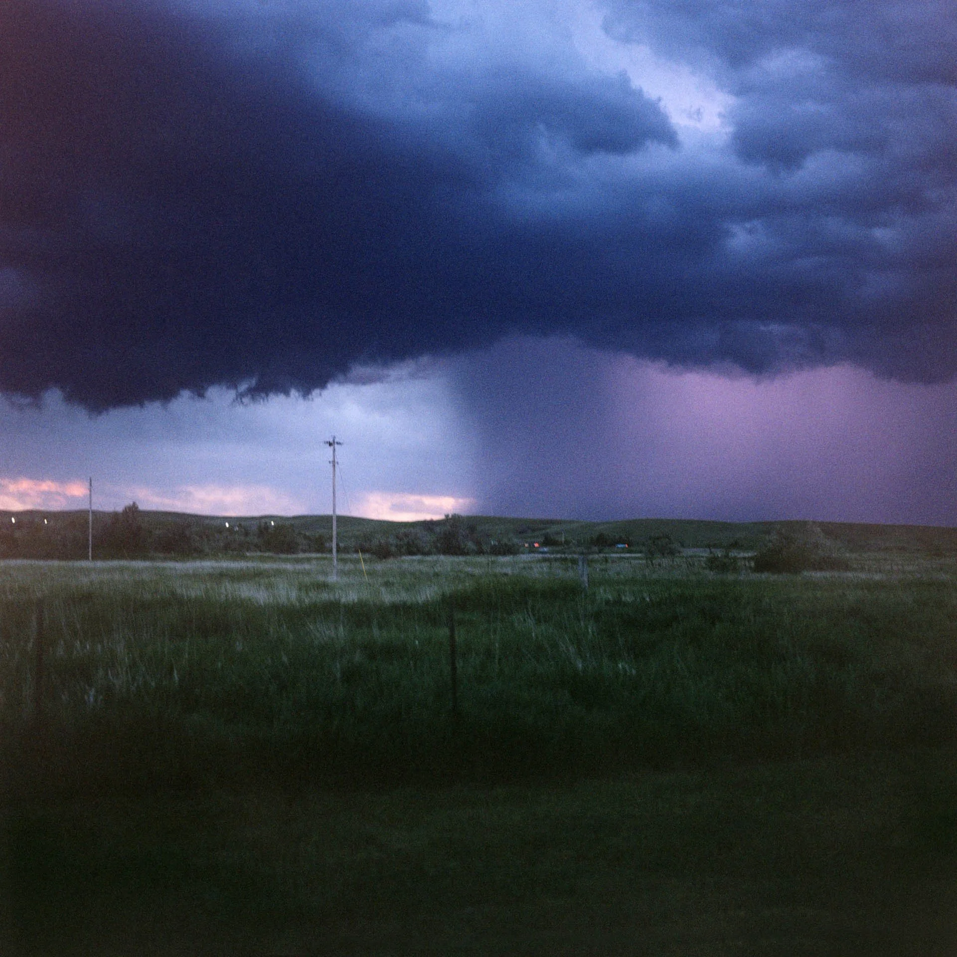 A storm coming towards the town of Oglala on Pine Ridge Indian Reservation. The region is often battered by tornadoes which has caused several deaths over the years, mainly due to inadequate housing and shelters.