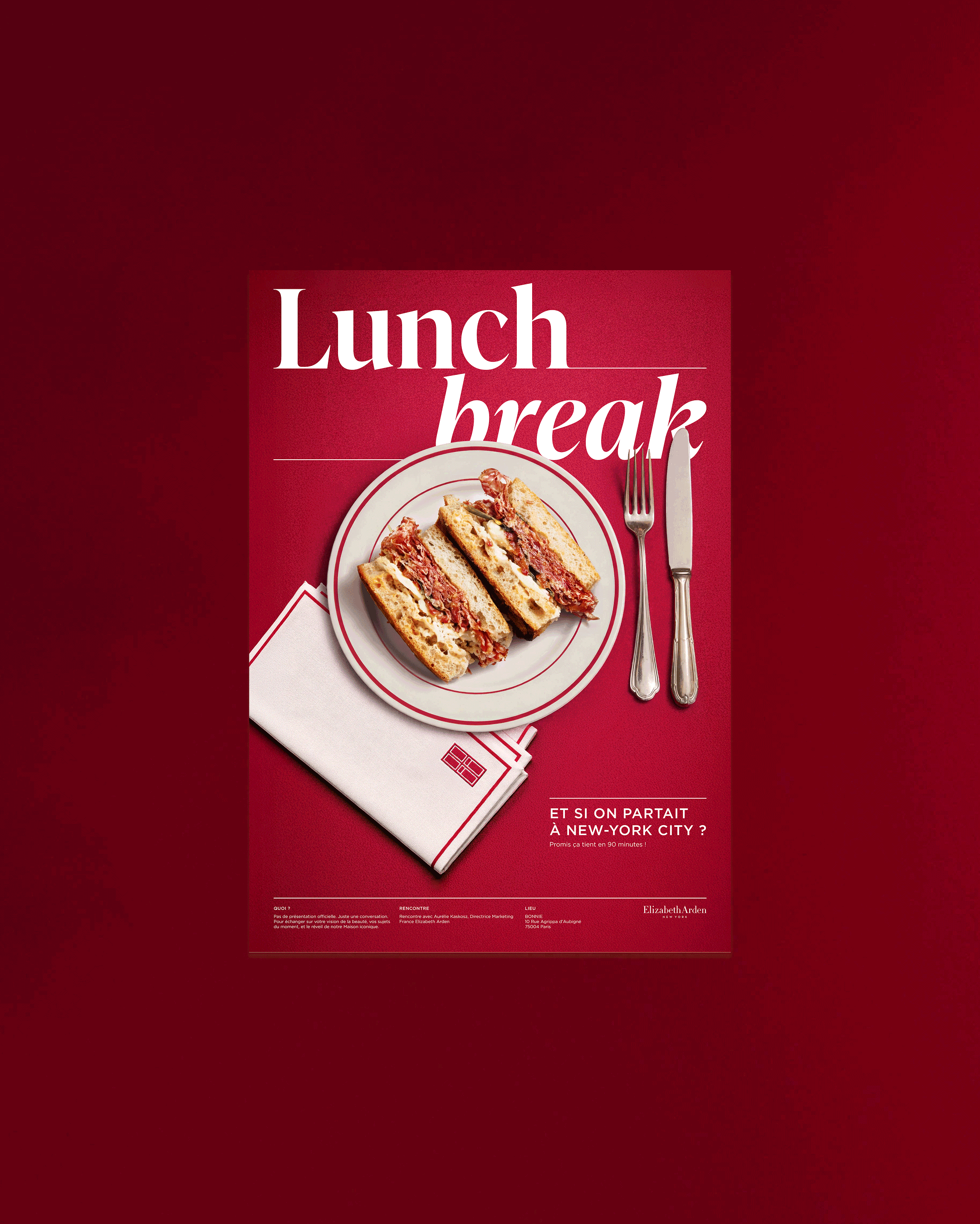 Campagne digitale invitation graphisme Elizabeth Arden