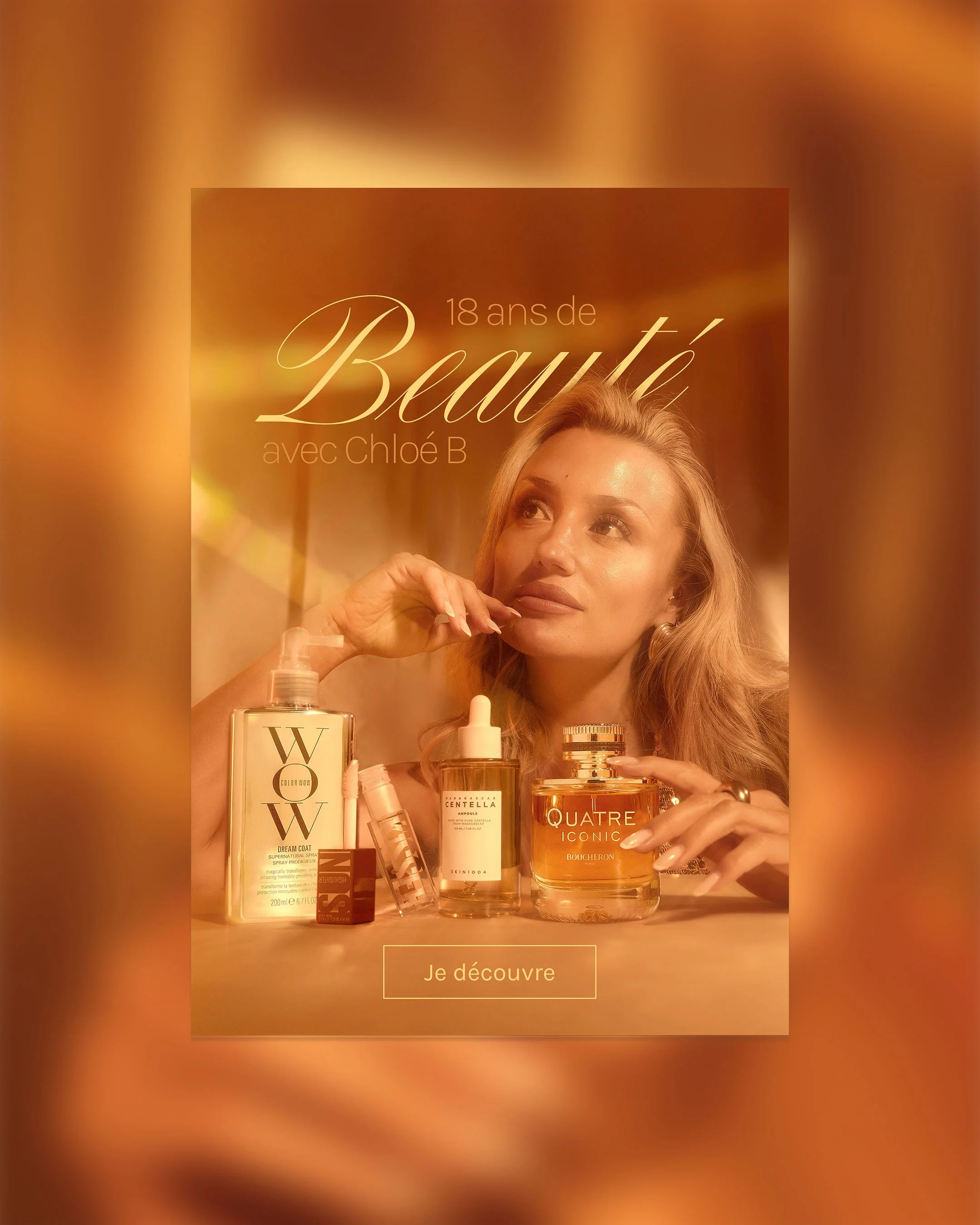 Hero Banner design Chloe B Beauté privée