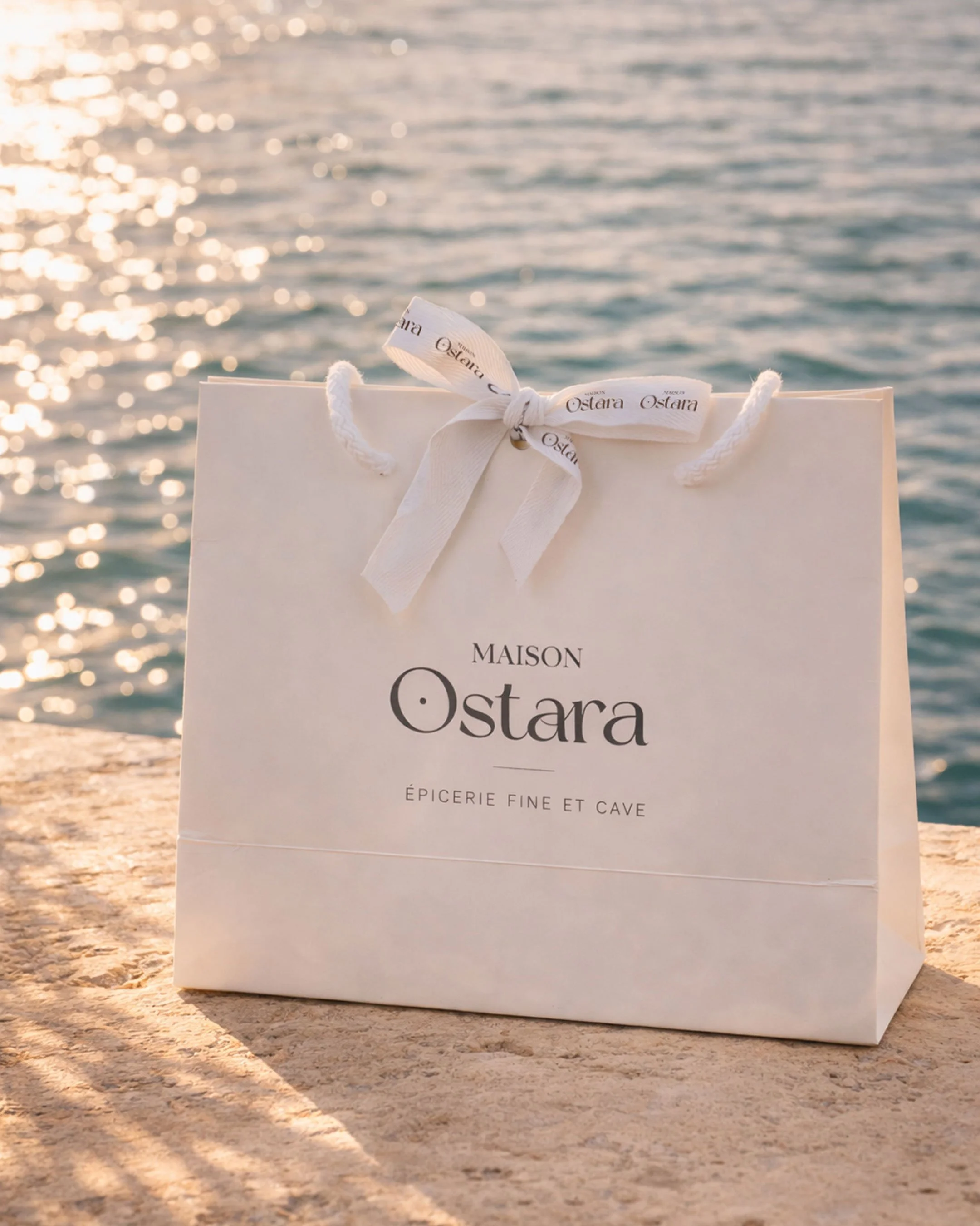 Design shopping bag packaging de la maison Ostara