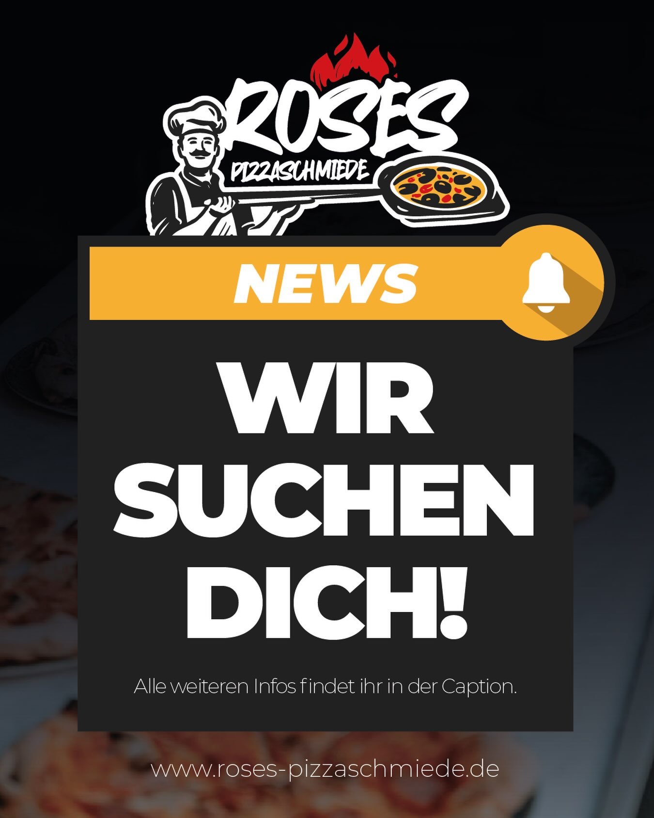 WIR SUCHEN DICH! 

Du hast Lust, Teil eines neuen, motivierten Teams zu werden und gemeinsam mit uns eine tolle Pizzeria aufzubauen? Dann bist du bei Roses Pizzaschmiede genau richtig! 🍕 

Wir suchen engagierte und freundliche Servicekr&auml;fte/Kel
