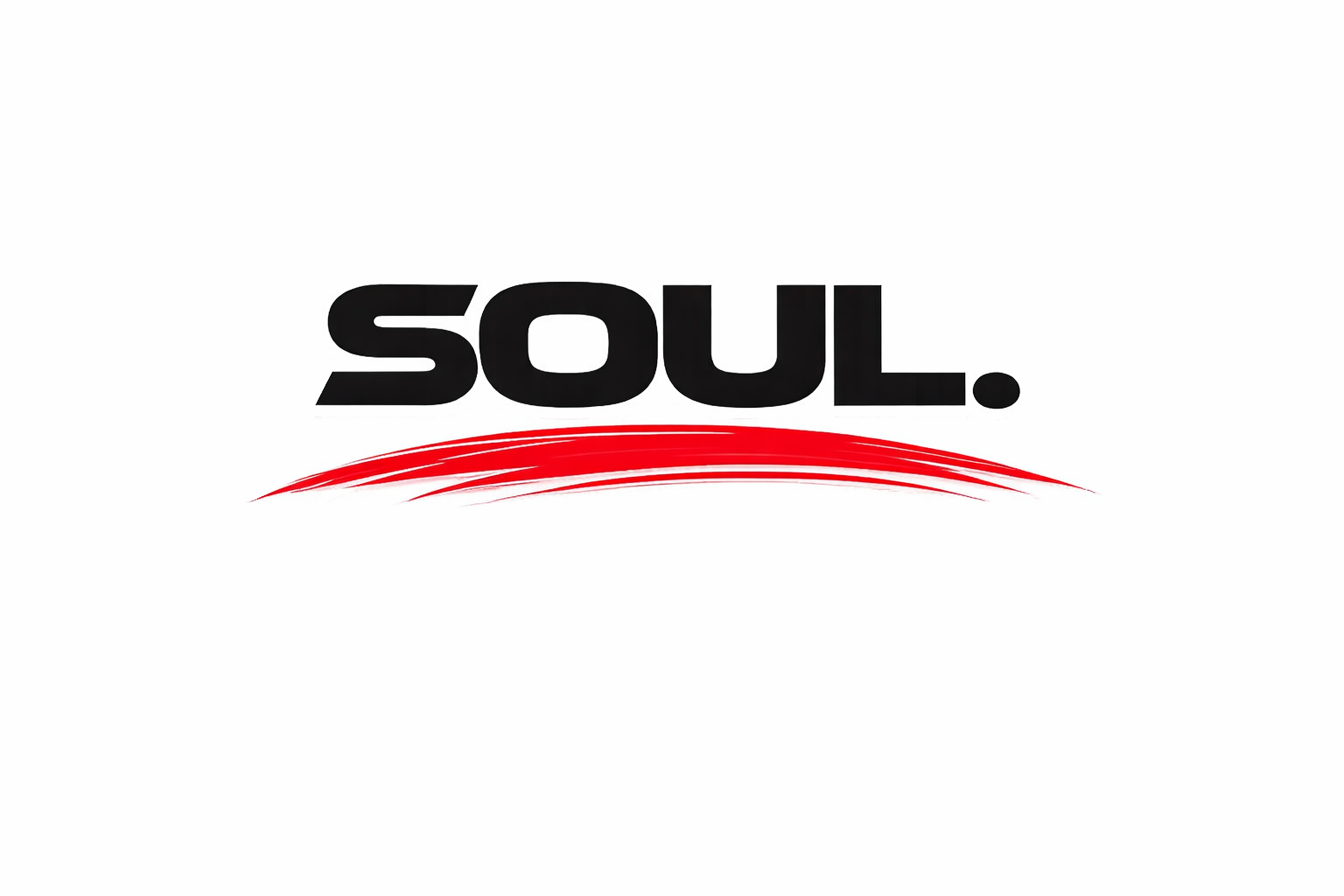 The word 'SOUL.' in bold black letters with a red swoosh underneath on a white background.