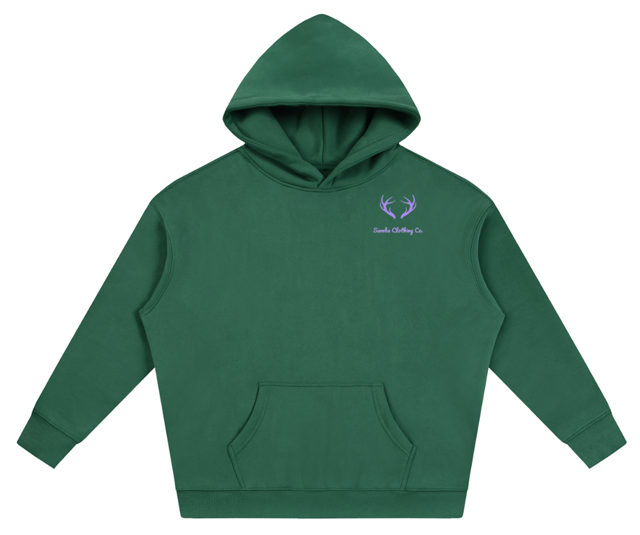 Female green hoodie