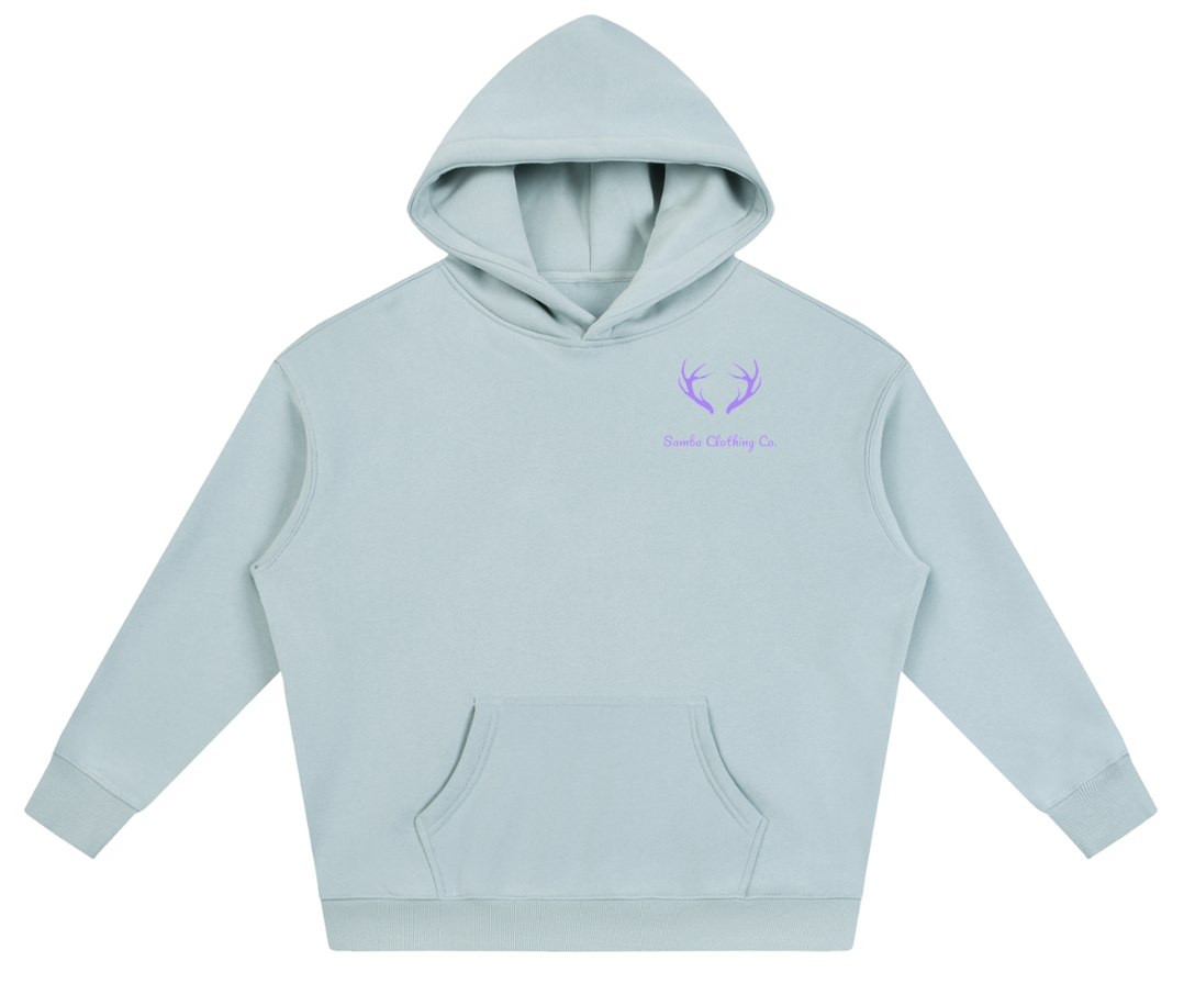 Female light blue hoodie