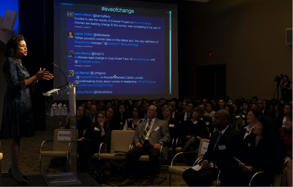 Pamela Carlton introduces the Everest Research at the 2016 Eve of Change Conference at Time Warner Center&nbsp;