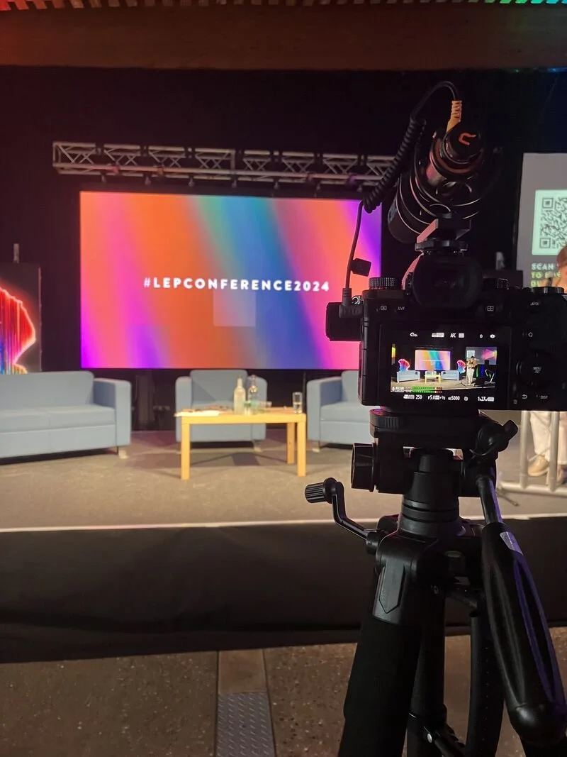 camera set up videoing the lep conference