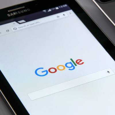 Google search bar on a phone about to search