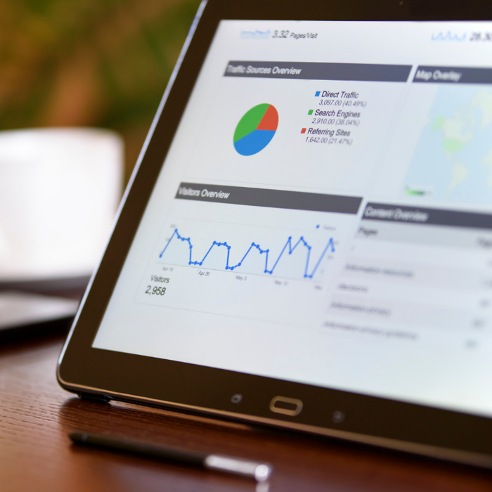 Image of analytics on an Ipad