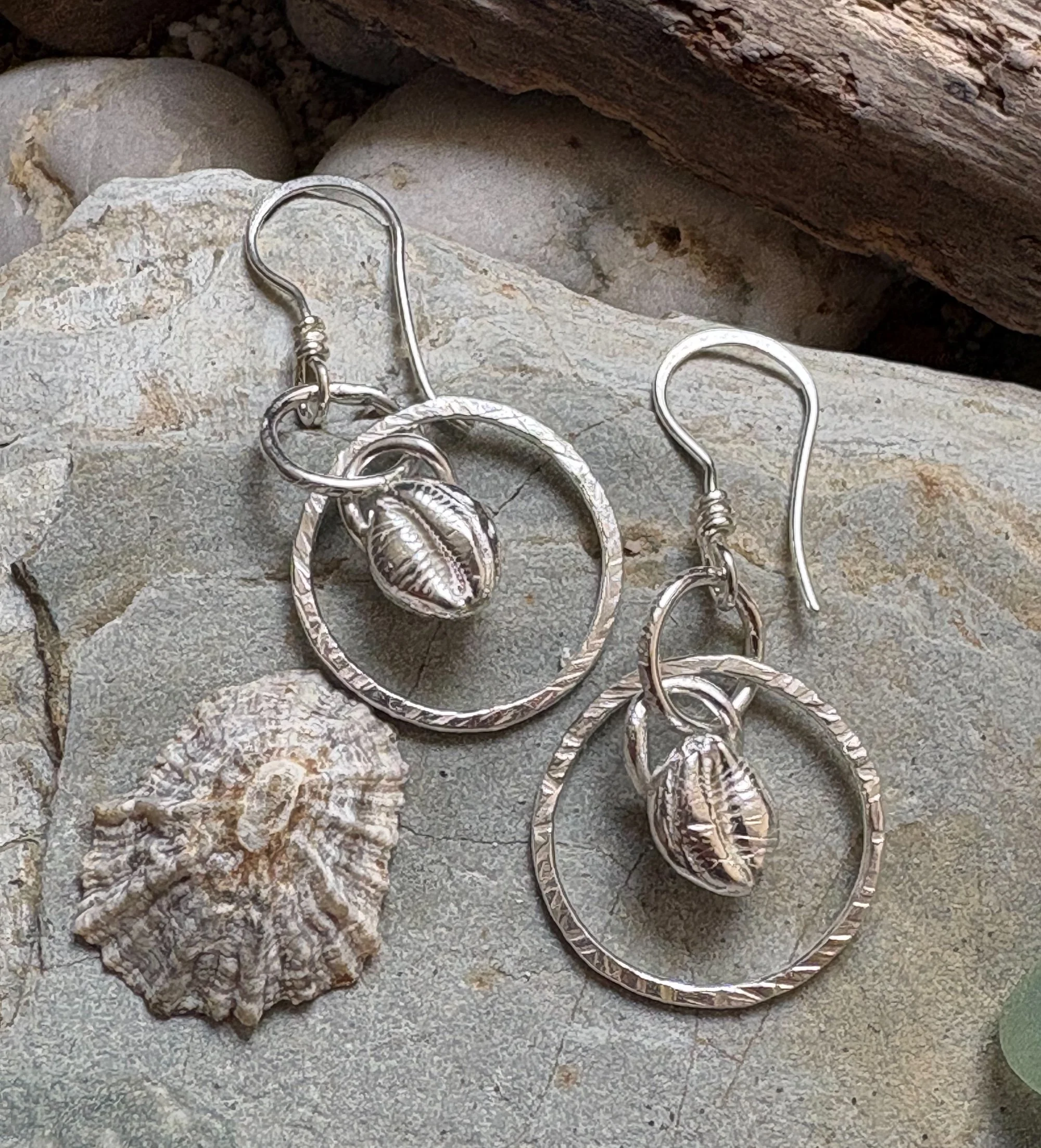 Cowrie Hoops