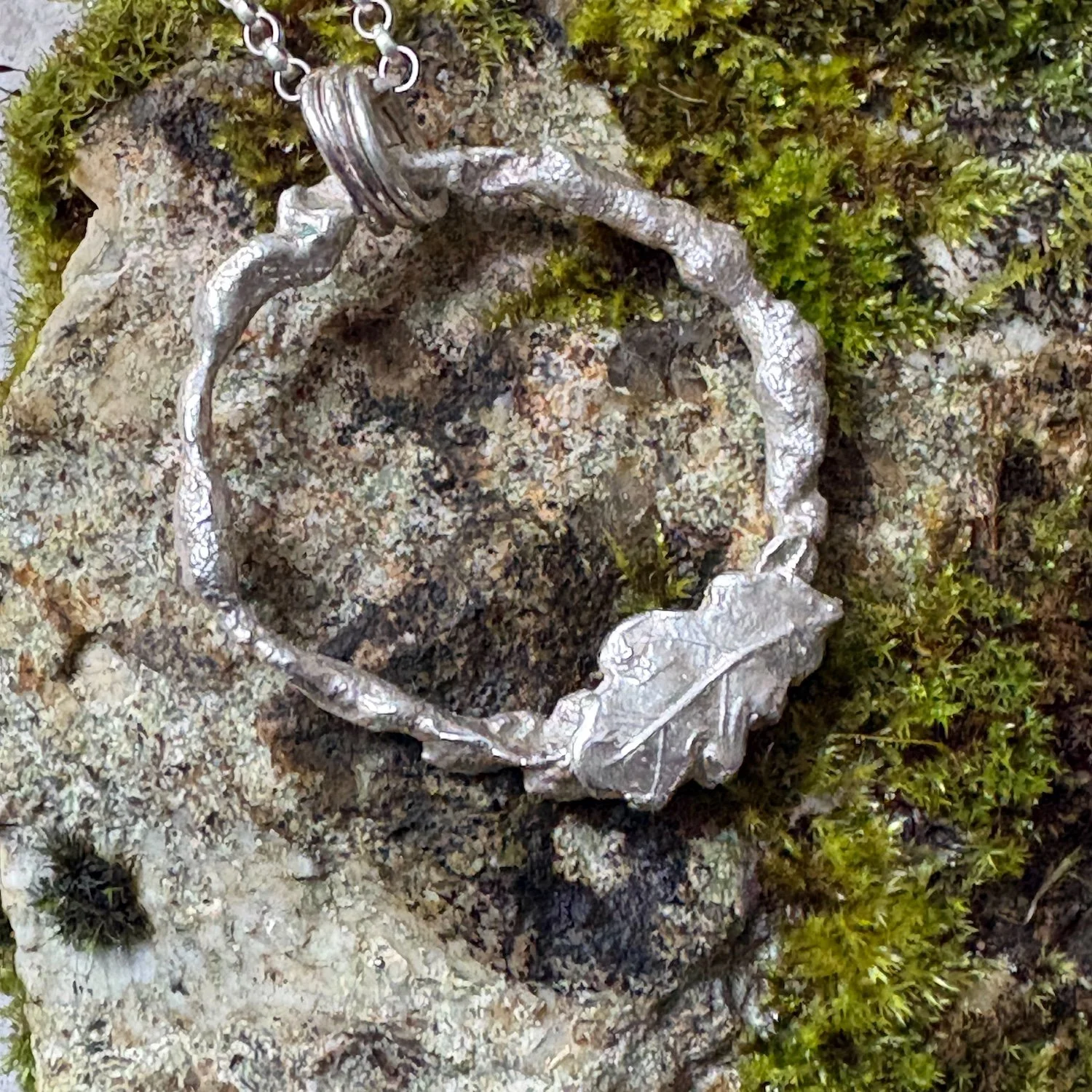 Brigit 2 oak leaf molten ring pendant.jpg