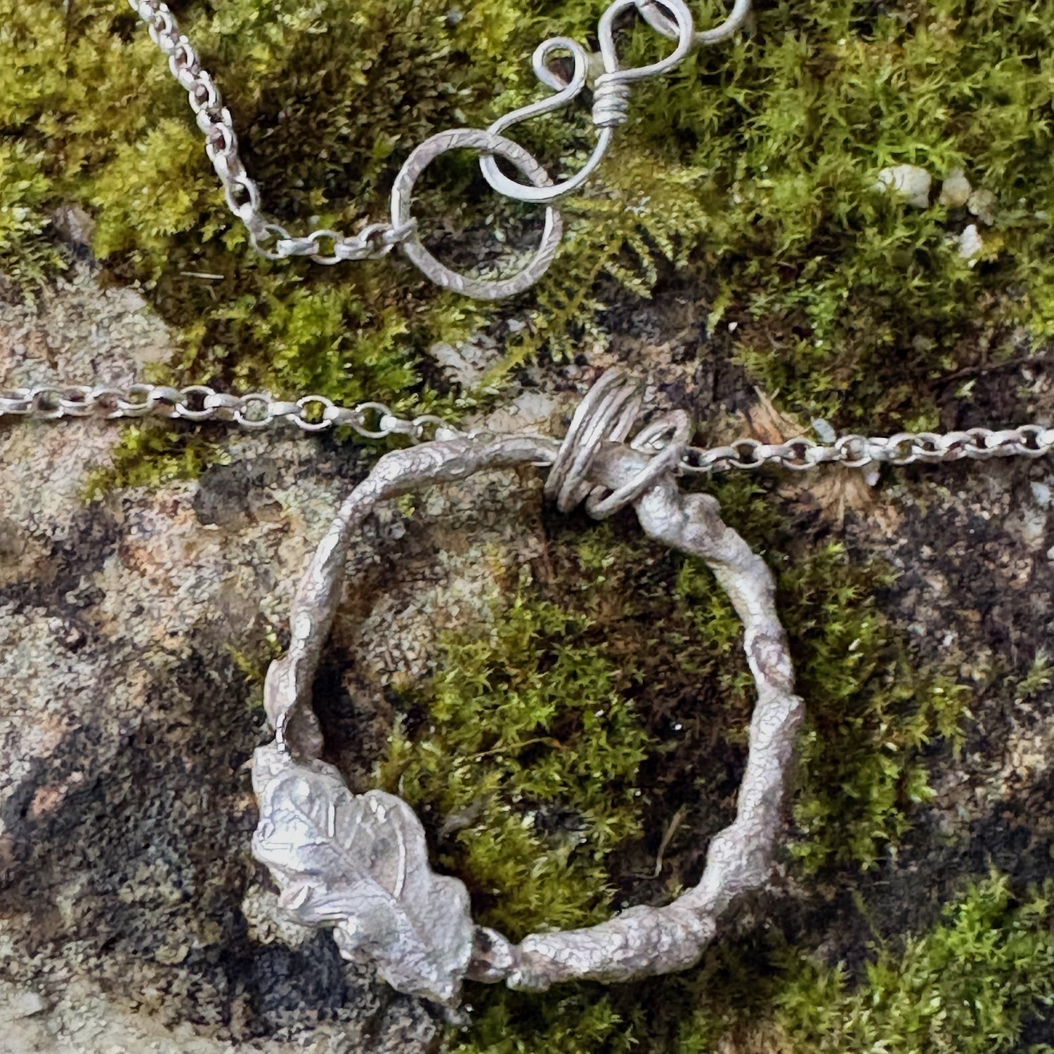 Brigit 3 molten ring oak leaf pendant.jpg