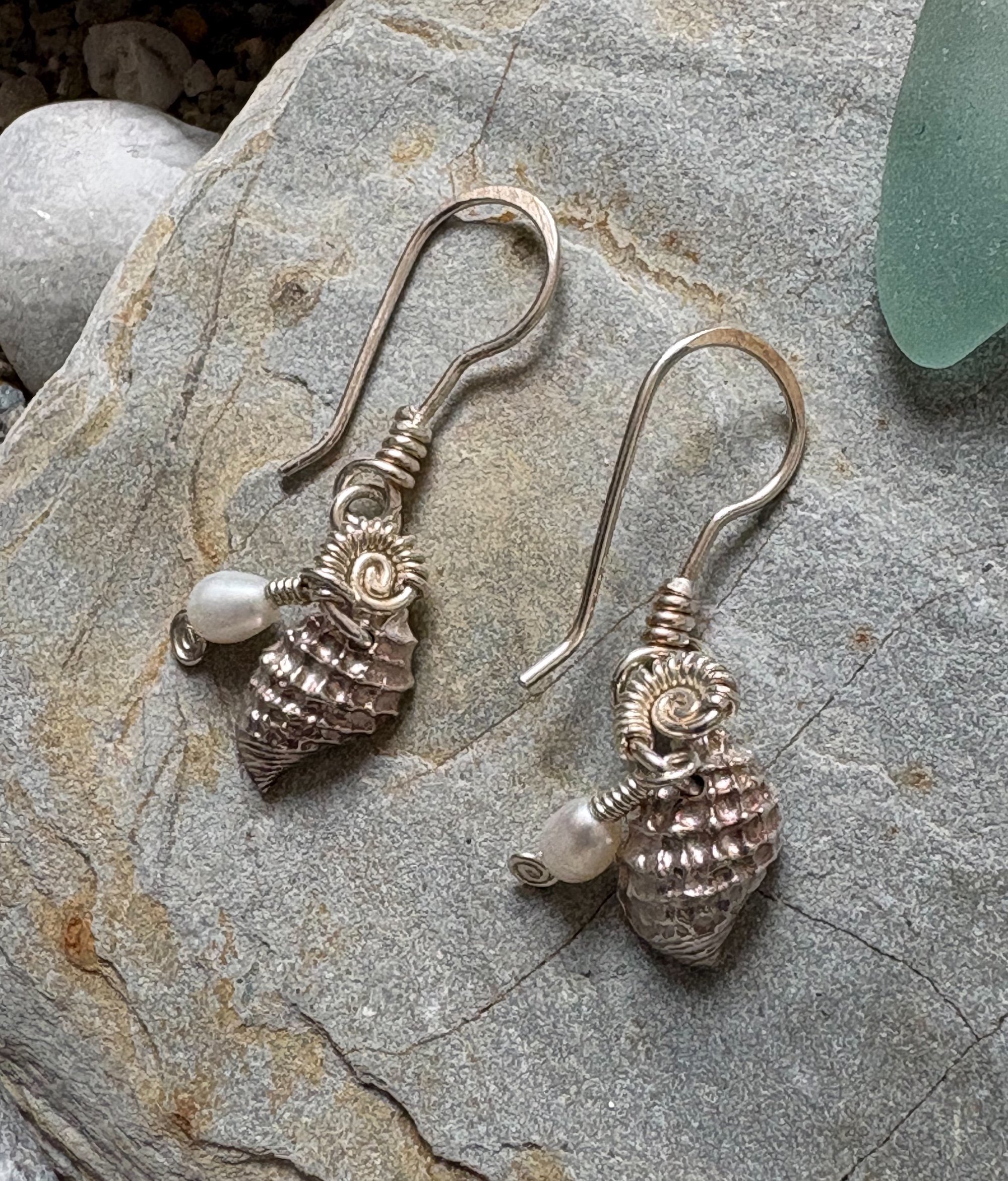 Tiny Conch Earrings