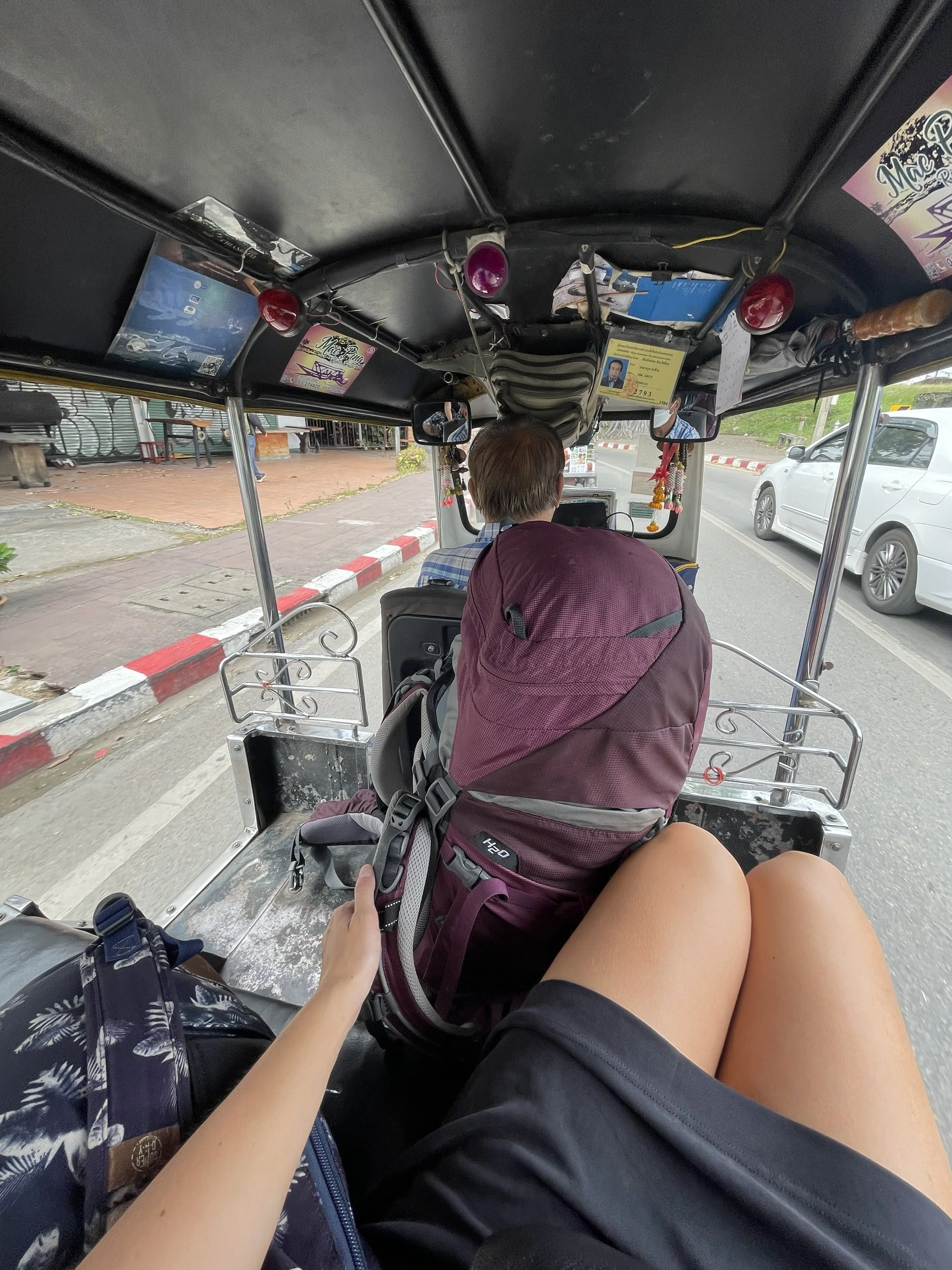 TukTuk Fahrt vom Bus zur Unterkunft