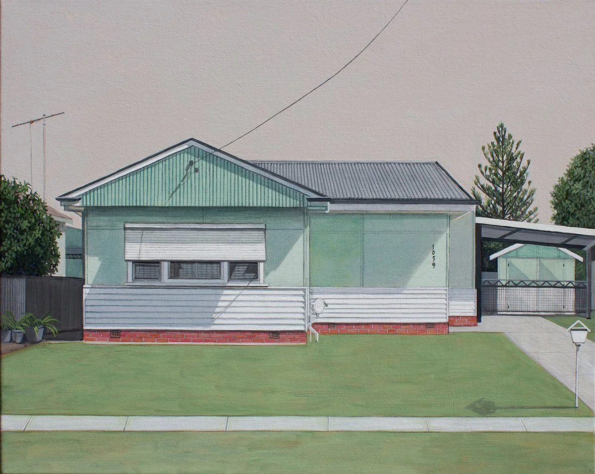 Slow Lane, 2021 | acrylic on polycotton | 40 x 50 cm, 43 x 53 cm (framed)