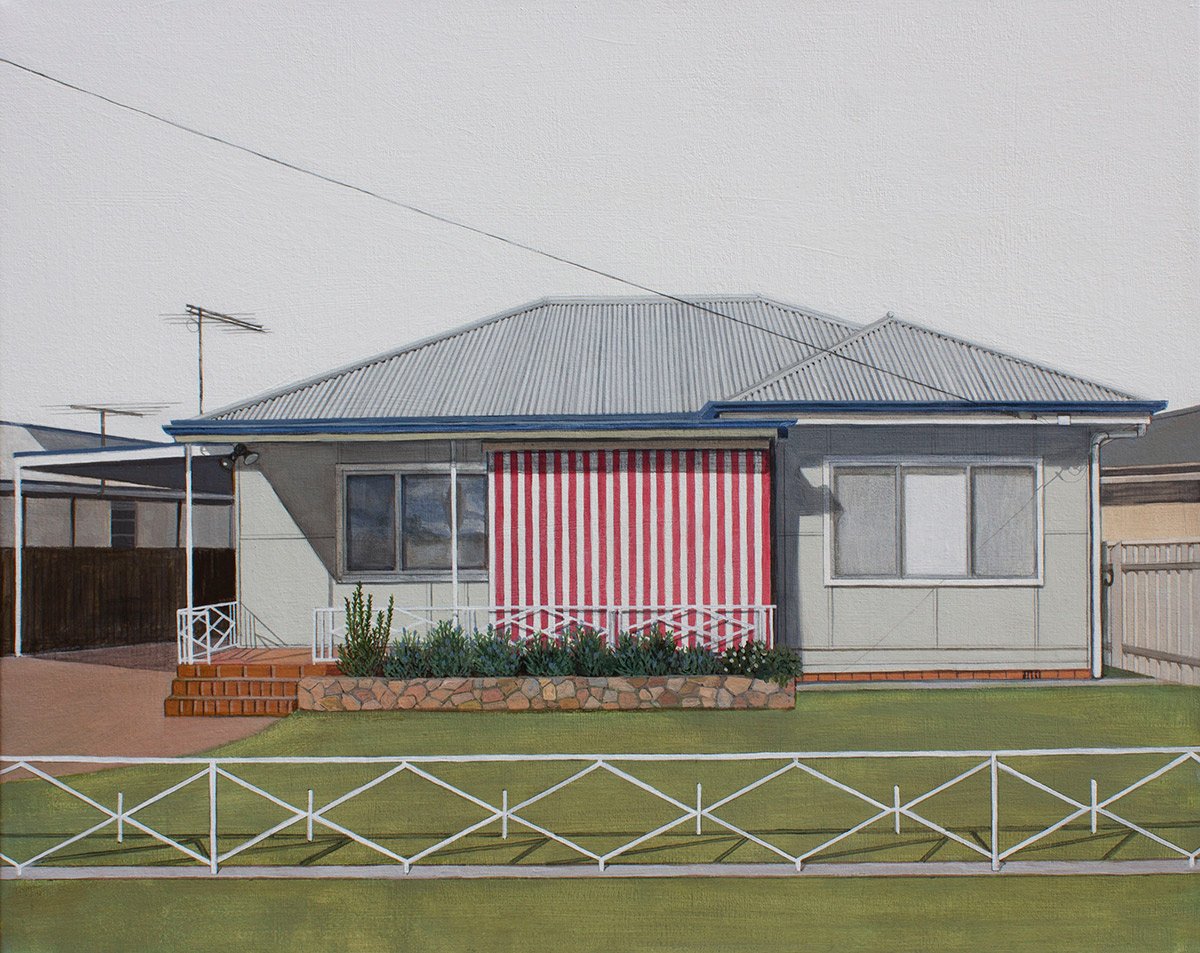Long Road Home, 2021 | acrylic on polycotton | 40 x 50 cm, 43 x 53 cm (framed)