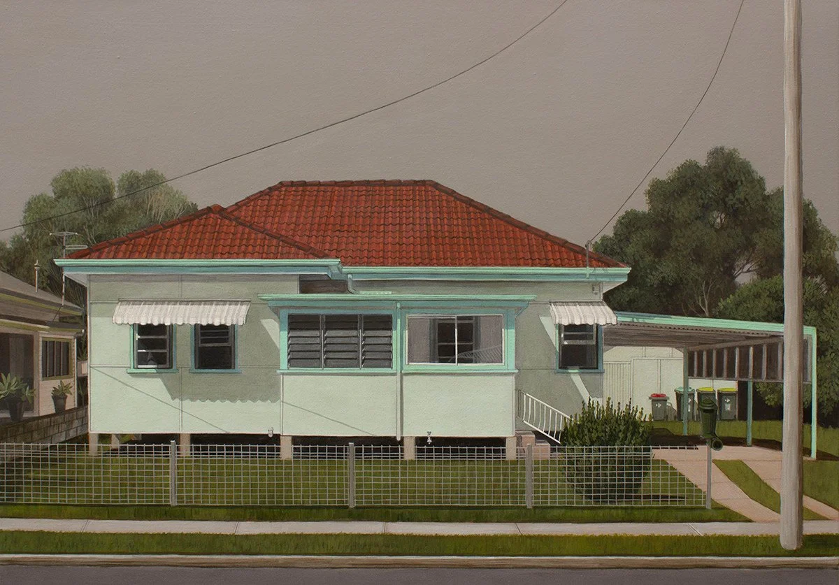 Close to Home, 2021 | acrylic on polycotton | 50 x 70 cm, 53 x 73 cm (framed)