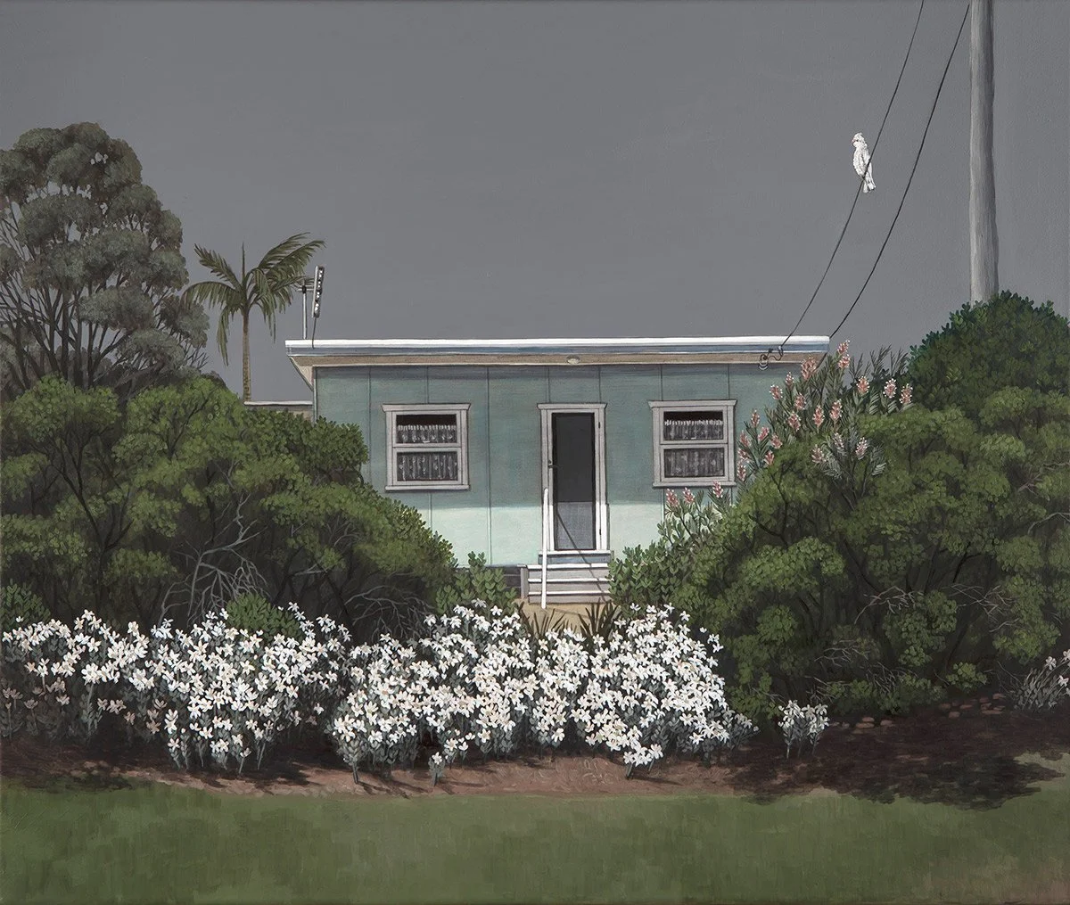 Hidden in Plain Sight, 2020 | acrylic on polycotton | 56 x 67 cm, 59 x 70 cm (framed)