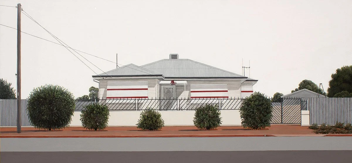 This Distanced Life, 2021 | acrylic on polycotton | 70 x 150 cm, 73 x 153 cm (framed)