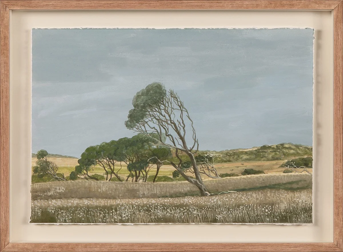 Way of the Wind II, 2020 | gouache on watercolour paper | 27.5 x 40 cm, 35 x 48 cm (framed)