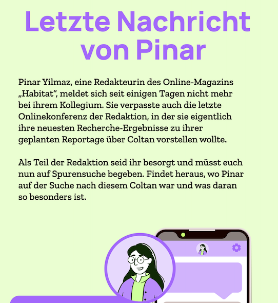 Digitales Lernformat für den Unterricht, Projekt diggies – Arbeitsprobe aus dem Portfolio von Nadine, Copywriterin Berlin