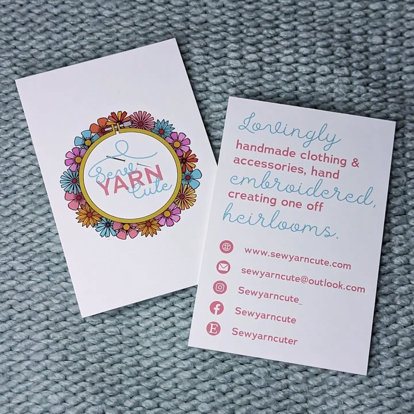 I absolutely loved creating this design, it's "sew yarn cute"! 🥰 @sewyarncute_  approached me after designing her original business branding, unfortunately all of her socials and emails were hacked and she made the hard decision to rebrand