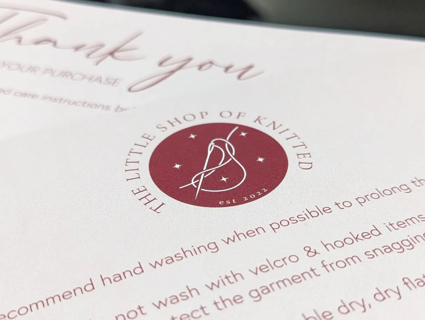 It's been a while since I posted anything but that doesn't mean it's been quiet 🫣 

@thelittleshopofknitted approached me to tidy up her existing logo and print some care instruction cards for her gorgeous line of products 😍 

I may have loved her 