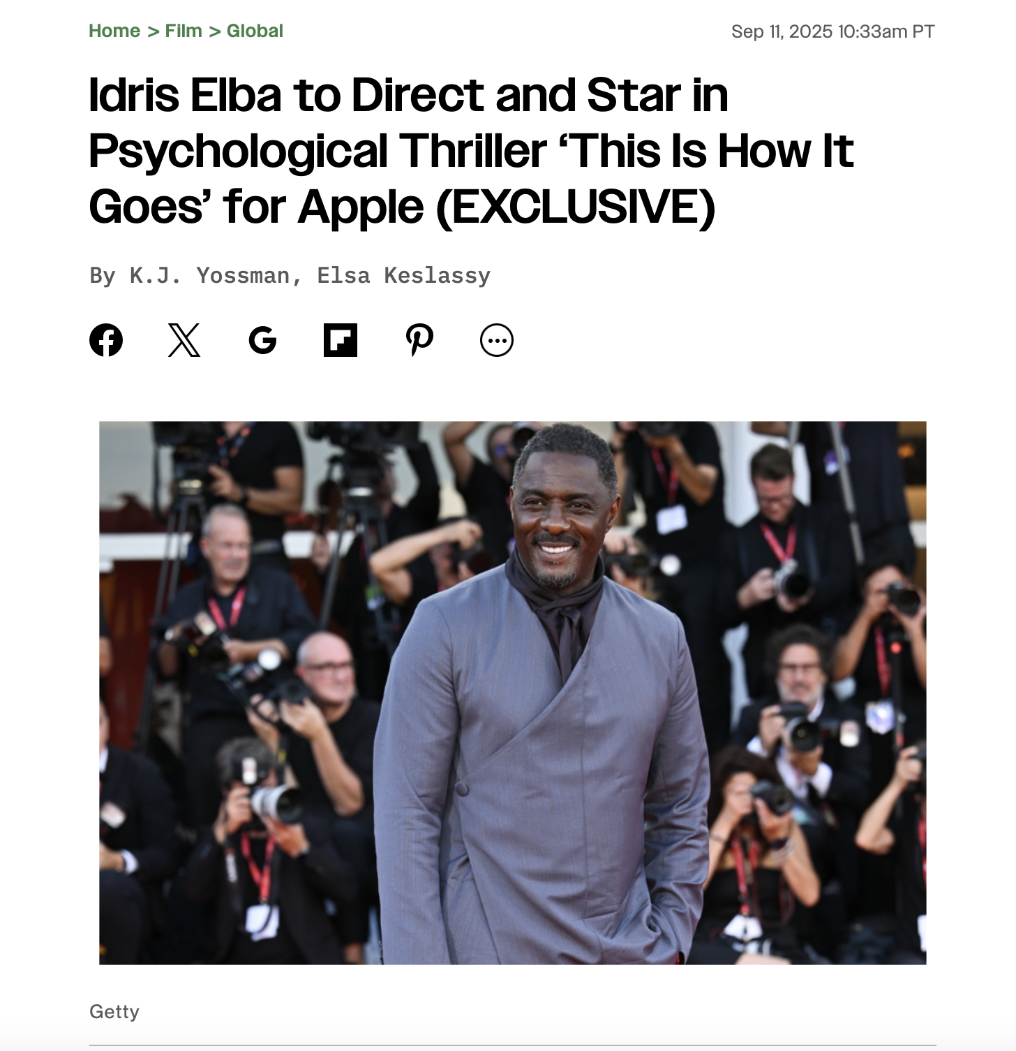 THIS IS HOW IT GOES FEATURE FILM (2ND UNIT DIRECTOR) COMING 2027 