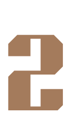 Number 2 in brown color on a black background