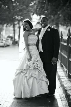 Ayana Parsons wedding photo with husband Ebbie Parsons
