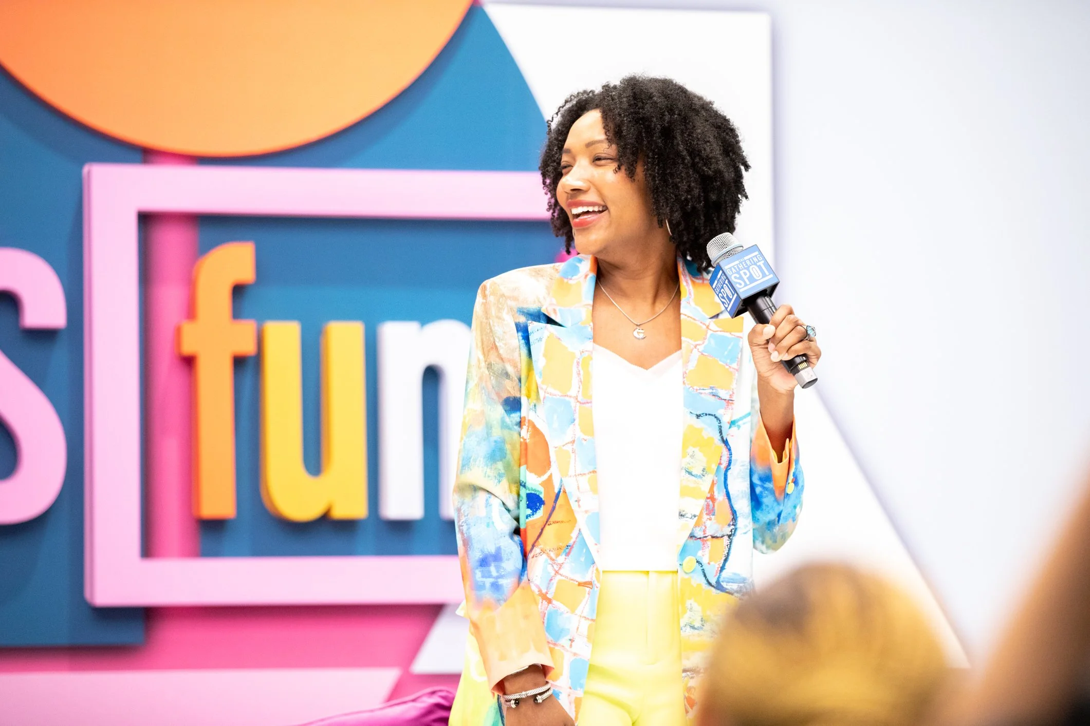 Ayana Parsons speaking at an event