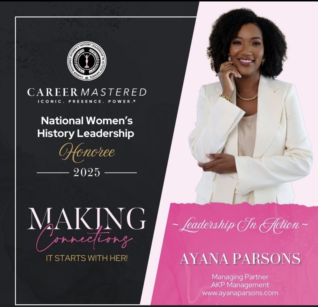 Ayana Parsons National Women's History Leadership Honoree