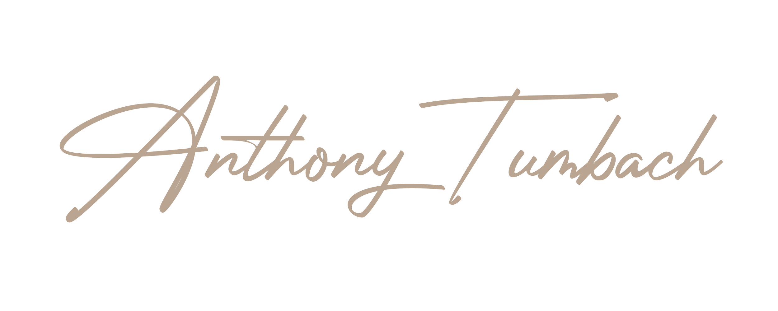 Signature stylisée avec le nom 'Anthony Tumbach' en cursive