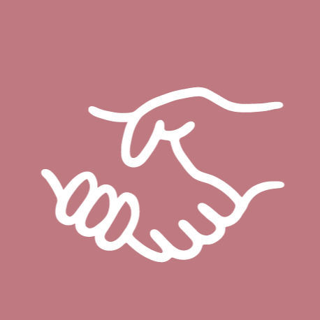 Icon von zwei sich haltenden Händen als Symbolbild für Leadgenerierung