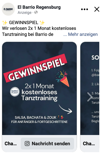 El-Barrio Meta-Ad Gewinnspiel