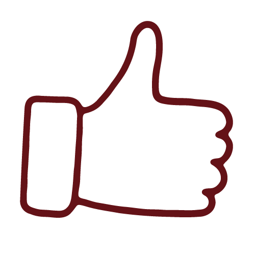 Icon von Daumen hoch als Symbolbild für Social Media und Content