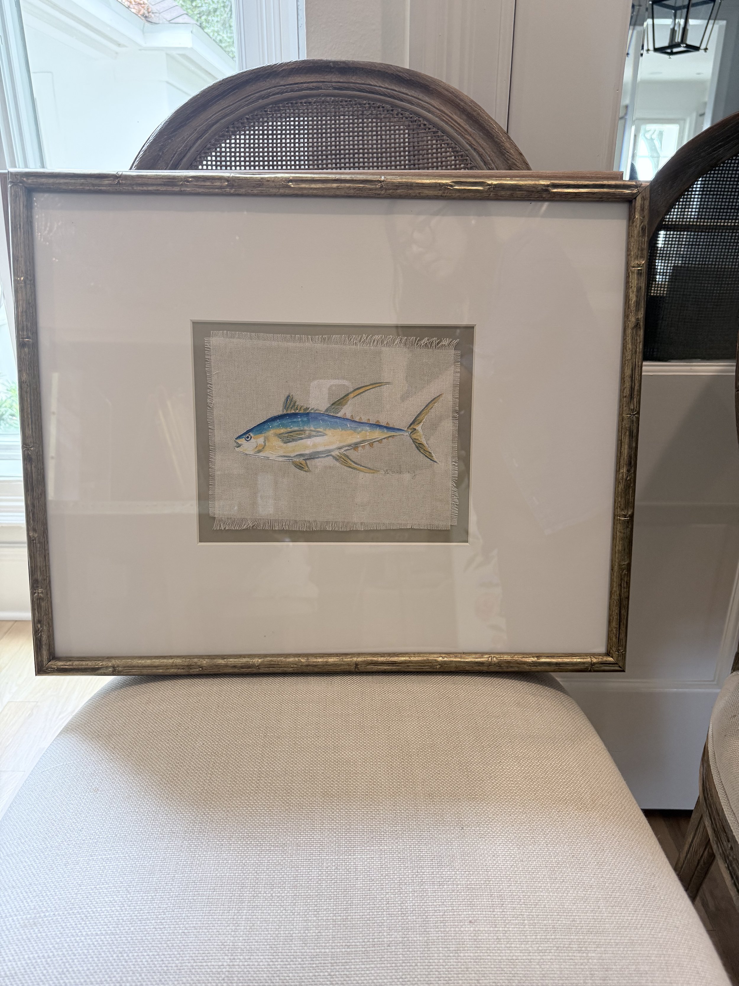 Yellow Fin - Striped Background - LG