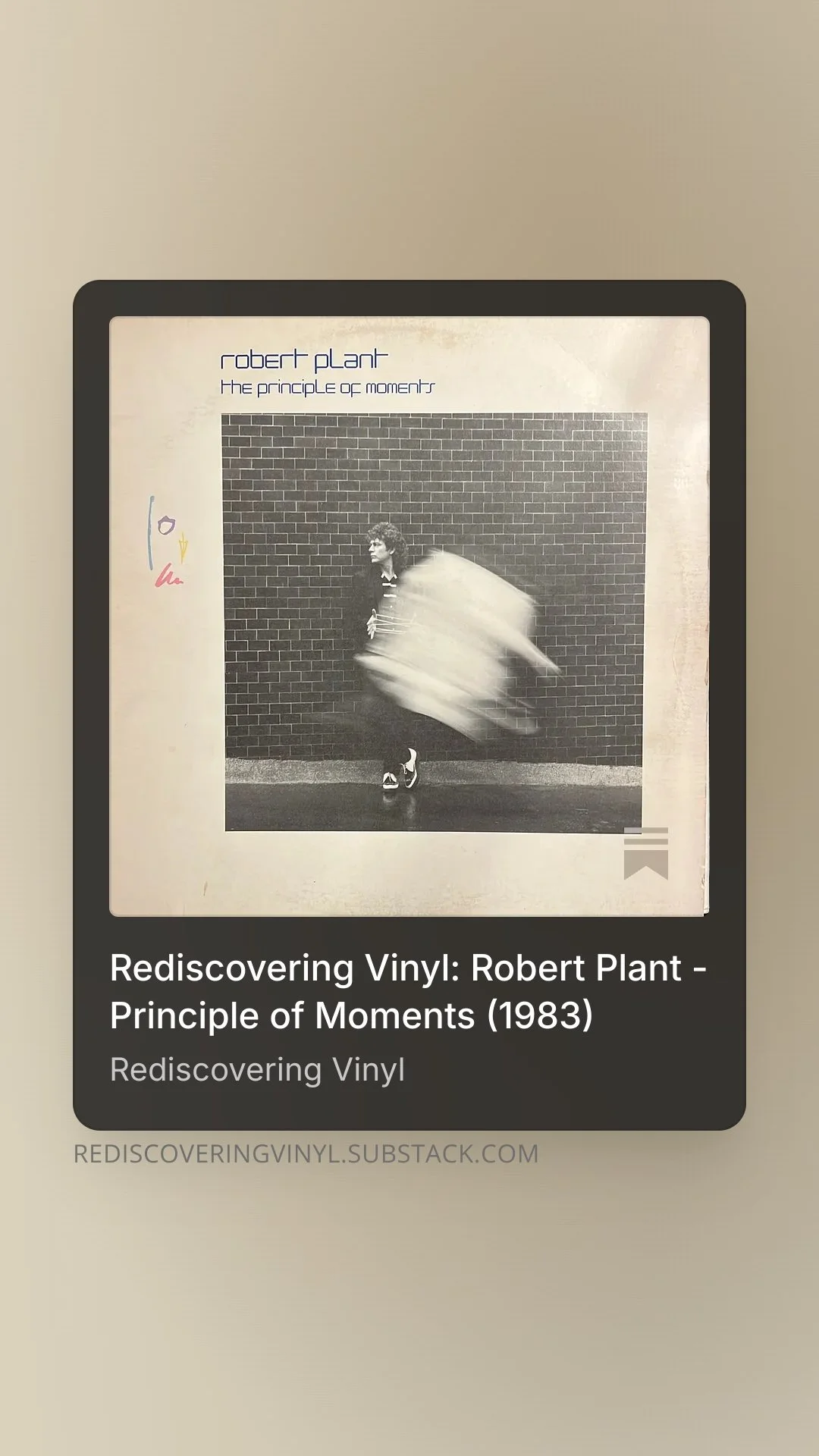 Robert Plant - Principle of Moments (1983)