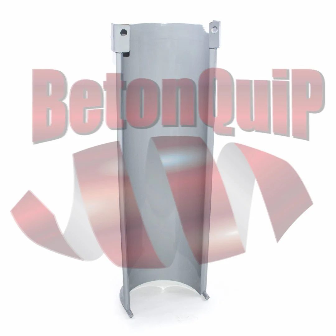 Metal turnstile with a semicircular arm to control access.