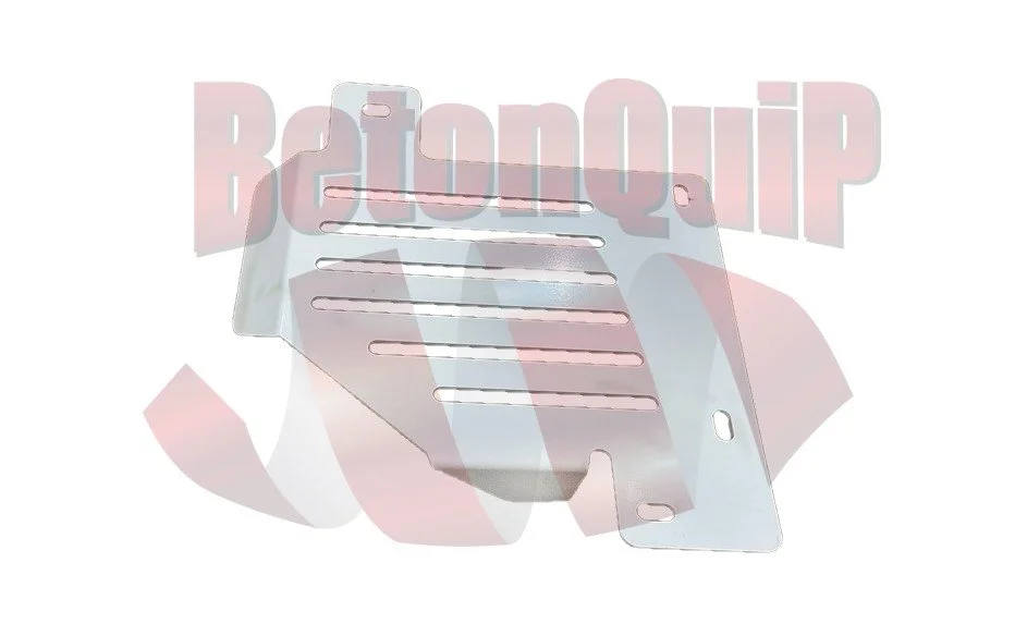 A metal bracket with multiple horizontal slots and mounting holes, used for industrial or mechanical purposes.