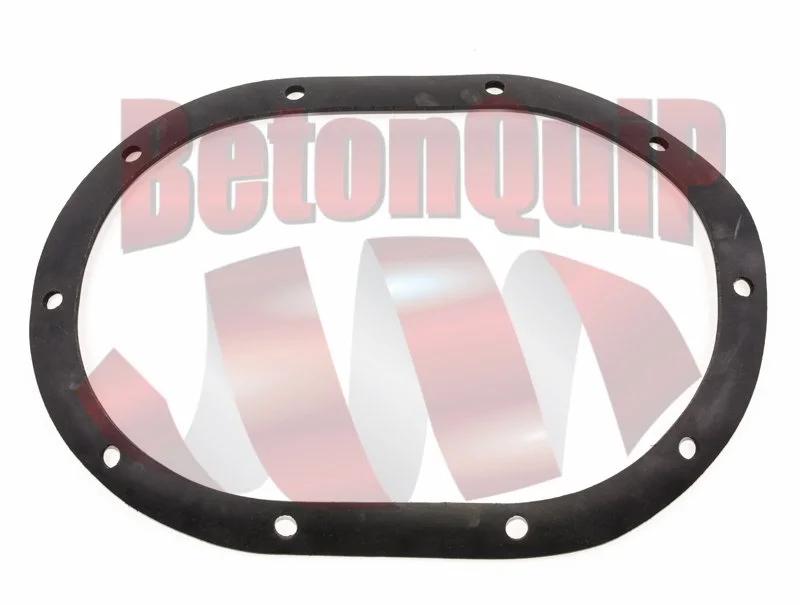 Black oval gasket with multiple bolt holes